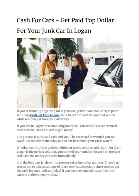 Ppt Cash For Cars Get Paid Top Dollar For Your Junk Car In Logan