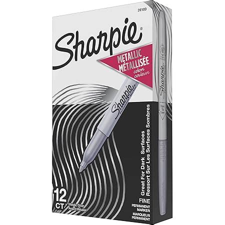 Amazon Sharpie Metallic Permanent Markers Fine Point Silver 12