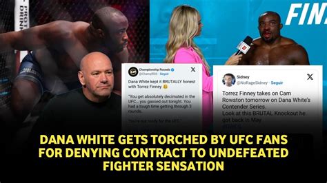 Dana White slammed by UFC fans for refusing to give Torrez Finney a ...