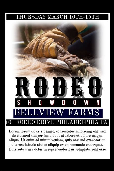 Rodeo Flyer Template Postermywall