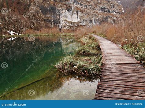 Winter View of Plitvicka Jezera Stock Image - Image of lakes, landmark: 23645723