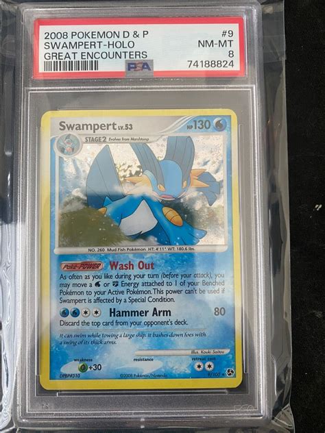 Pokemon Diamond Pearl Great Encounters Swampert Holo Psa