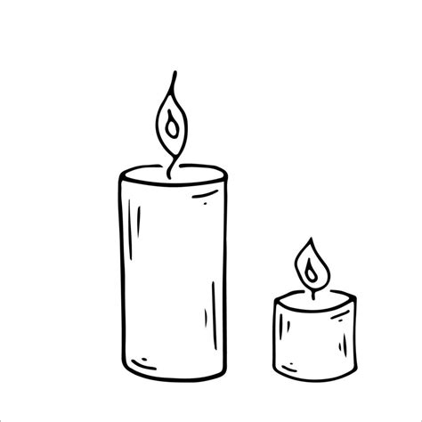 Candles Coloring Page Thanksgiving Day Orange And Yellow Colors