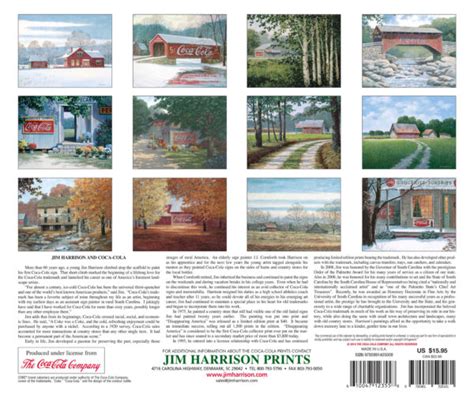 2015 Americana Coca Cola Calendar Jim Harrison