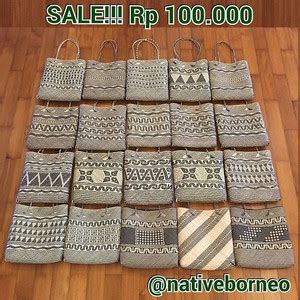 Jual Tas Rotan Motif Tas Dayak Anjat Dompet Rotan Tas Etnik Tas