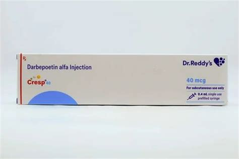 Darbepoetin Alfa Injection Cresp 40mcg Injection At Rs 2700 Box Surat Id 2851871504430