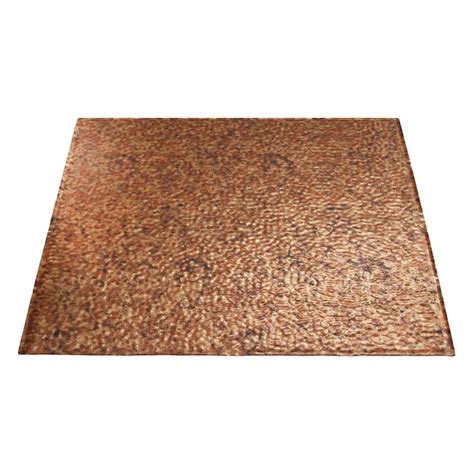 Fasade 2 Ft X 2 Ft Border Fill Cracked Copper Pvc Drop Ceiling Tile 5 Pack 20 Sq Ft Case In