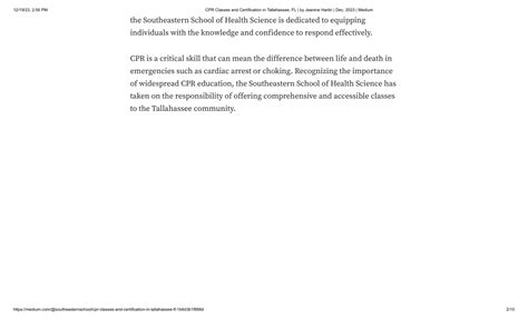 Ppt Cpr Classes And Certification In Tallahassee Fl Powerpoint