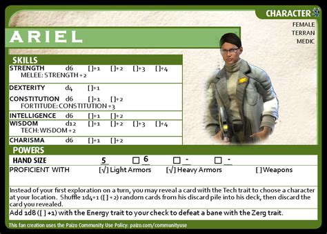 Ariel Hanson Character Card By Mysteriousrob On Deviantart