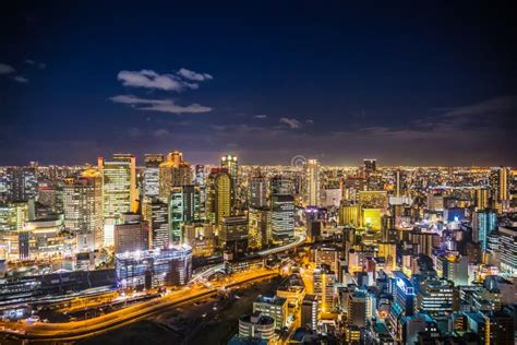 Osaka Cityscape Foto Editorial Imagen De Paisaje Torre