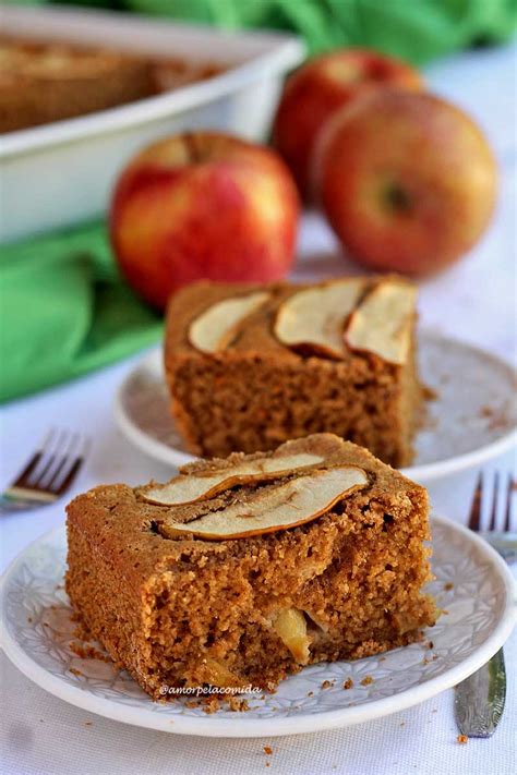 Bolo de maçã fit aveia sem glúten sem lactose Receitas saudáveis