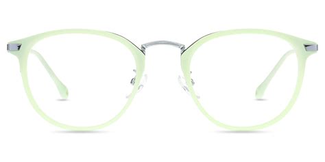 Unisex Full Frame Mixed Material Eyeglasses