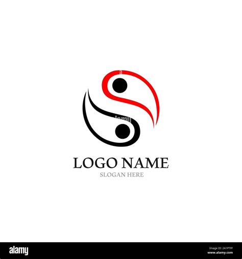 Yin Yang Logo Icon Vector Stock Vector Image Art Alamy