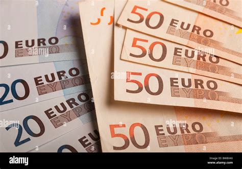 20 And 50 Euro Notes Stock Photo Alamy