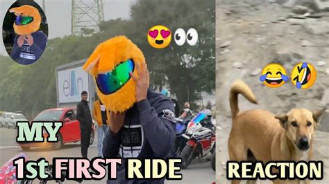 My First Ride 🔥⚡️ Ll Bunny 🐰 Helmet Reaction 😱😂 Ll First Riding Ll