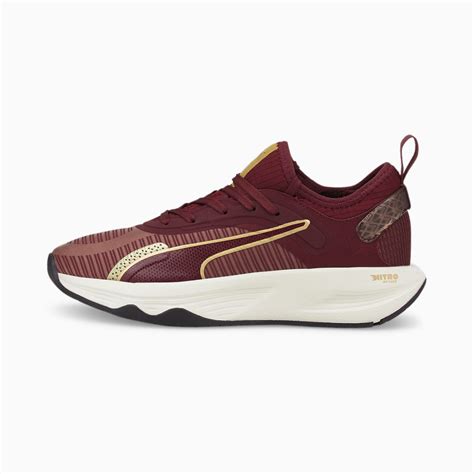 PWR XX NITRO Deco Glam Training Shoes Women | Aubergine-Puma Team Gold | PUMA Shop All Puma | PUMA