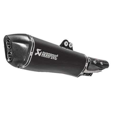 Silencieux Akrapovic Inox Noir Embout Carbone Silencieux Moto