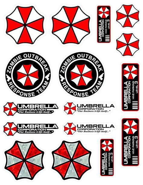 Amazon 16 Pcs Umbrella Corporation Sticker Set Umbrella Decal