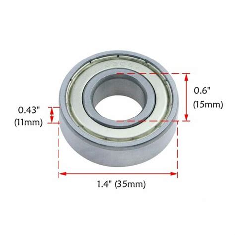 15mm X 35mm X 11mm 6202z Deep Groove Ball Radial Bearing For Atv Pit