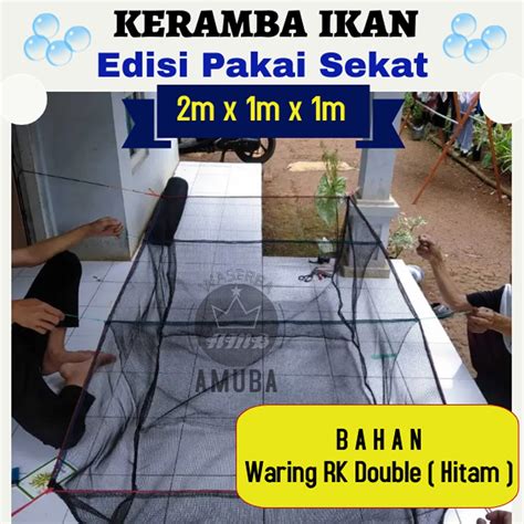 Jual Keramba Ikan Sekat Hapa Jaring Ikan Karamba Bahan Waring Ukuran M