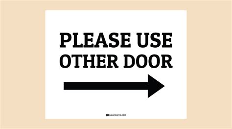 Please Use Other Door Sign Printable PDF FREE