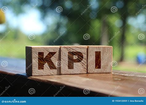 Kpi Word Written In Wooden Blocks Key Performance Indicator Business