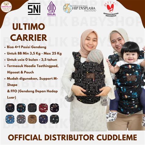 Jual Cuddleme Baby Ultimo Carrier Gendongan Bayi Newborn Hipseat Depan