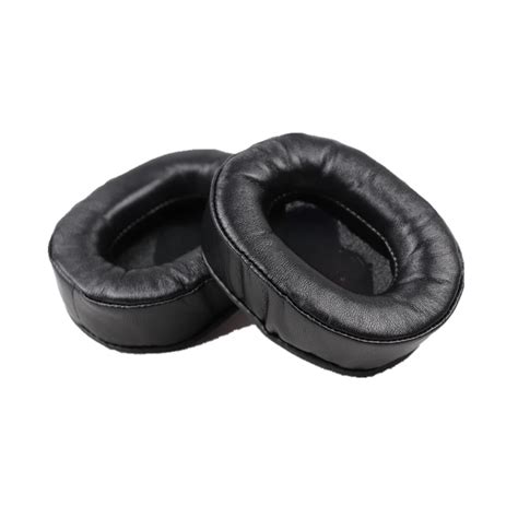 Replacement Sheepskin Protein Leather Memory Foam Ear Pads Cushions For