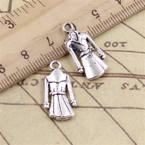 Pcs Charms Overcoat Coat Trenchcoat X Mm Tibetan Bronze Silver