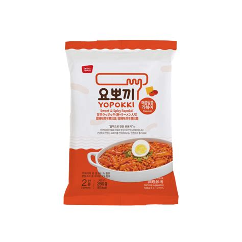 Pack Rabokki ramen gâteaux de riz sucré YOPOKKI KR 260g 20