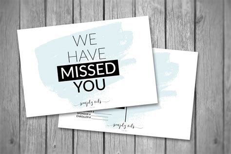 We Have Missed You Printable Postcard - Etsy