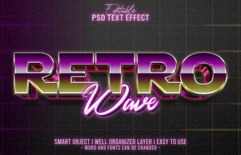 D Retro Style Editable Text Efffect Psd Graphic By Chaska Id