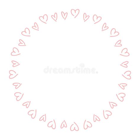 Vector Heart Frame Template Illustration Holiday Celebration Concept