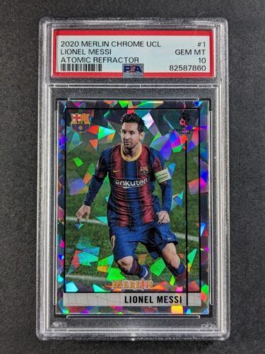 2020 21 Topps Merlin Chrome Uefa Lionel Messi Atomic Refractor