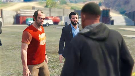 Grand Theft Auto V Micheal Franklin Trevorss Fight Video Gta 5