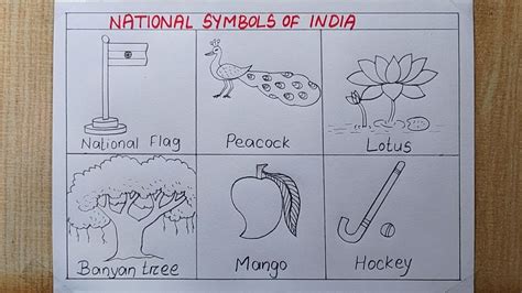 National Symbols Of India Drawing Easy How To Draw National Symbols Of