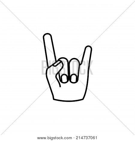 Rock Roll Hand Sign Vector & Photo (Free Trial) | Bigstock