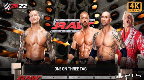 FULL MATCH Randy Orton Vs Triple H Batista And Ric One On Three