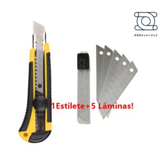 Estilete Profissional De Alta Qualidade 5 Lâminas 18mm Shopee Brasil