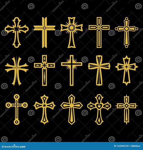 Big Set Of Vector Cross Collection Of Design Elements For Creating