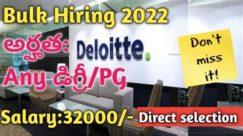 Latest Jobs In Deloitte Recruitment 2022 Any Degree Fresher Deloitte