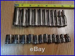 Usa Craftsman Drive Metric Sae Inch Socket Set Deep Well Standard