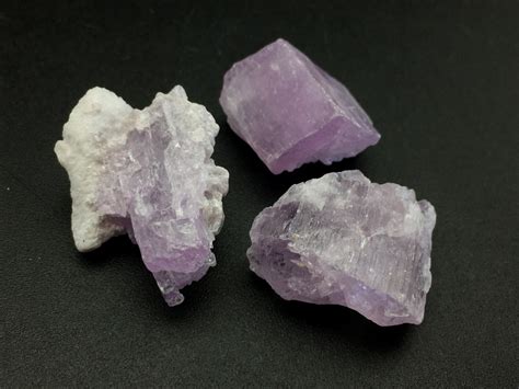 3 Raw Kunzite Crystals 28 Grams PURPLE Kunzite Crystal Rough Etsy