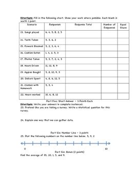 Introduction To Statistics Quiz By Math And Science Mania TpT