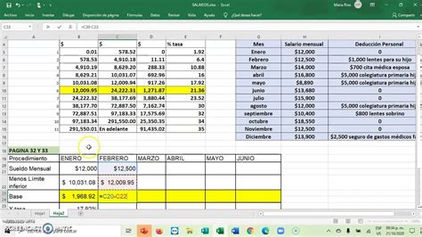 Calculo De Isr Provisional Mensual Para Sueldos Y Salarios Ejercicio 7