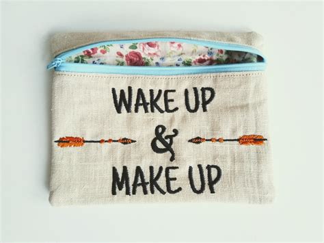 Wake Up Make Up Cosmetic Pouch Pocket ITH Bag Zip Bag In The