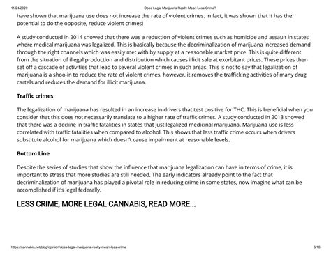 Is It True that Crime Rates Drop with Marijuana Legalization? | PDF