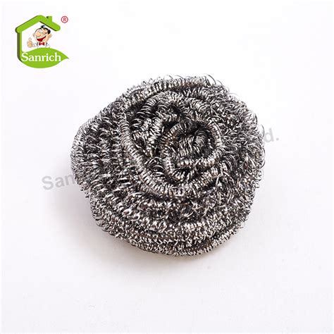 Blister Packing Kitchen Pot Cleaning Metal Steel Spiral Mesh Scourers