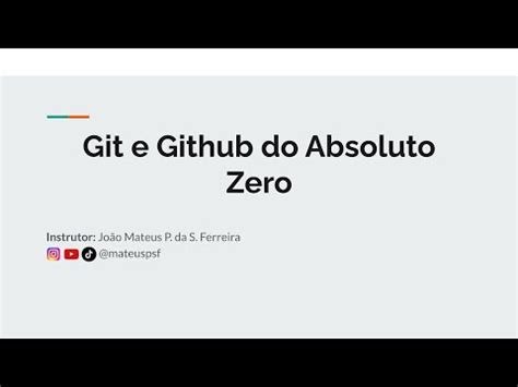 Git E Github Do Absoluto Zero Aula 12 Configurando Conta GitHub