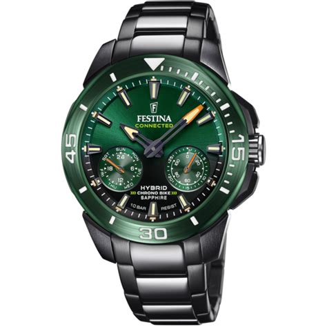 Festina Connected F Verde Acero Inoxidable L Hombre